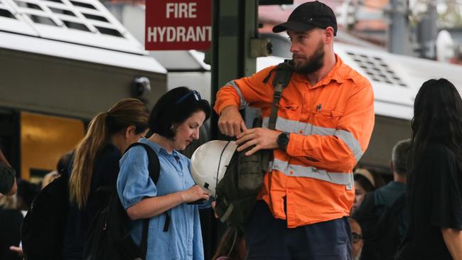 A general view of Central Station as Industrial action resumes on Sydney's train network today. Trains are only slowing down out past Parramatta in the west and Glenfield in the southwest, and on intercity connections, but some people coming into Central will have been affected. Picture: Newswire/ Gaye Gerard