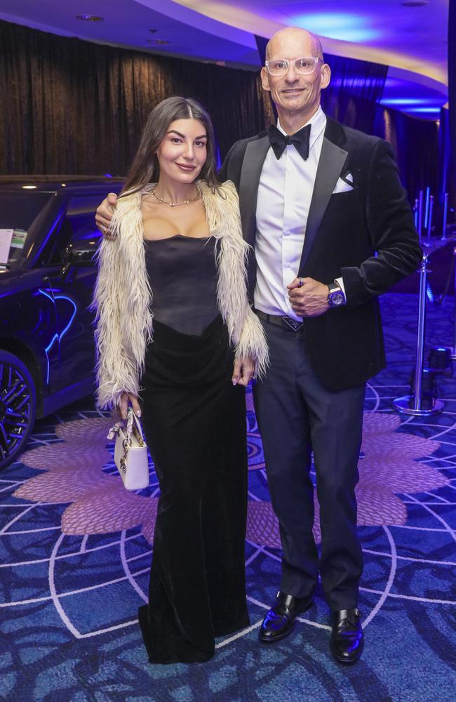 Richie & Alexandra Ernster arriving at the Kollosche People's Ball at The Star. Picture: Glenn Campbell