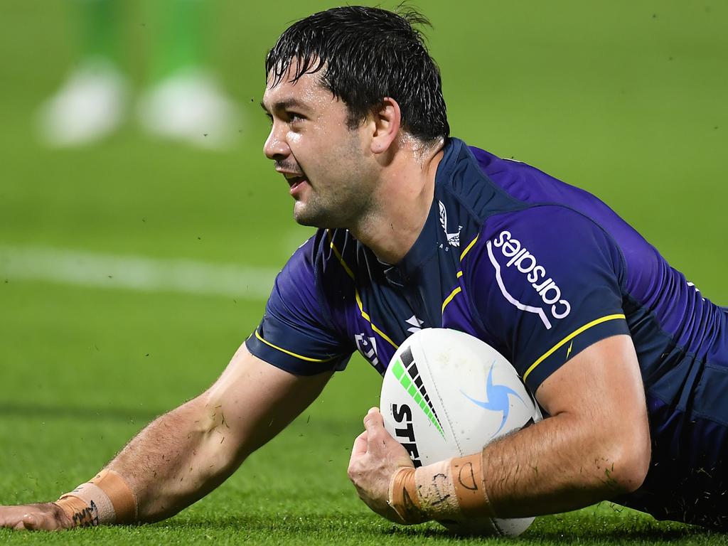 Brandon Smith has scored more tries than any other Storm forward this season. (Photo by Albert Perez/Getty Images)