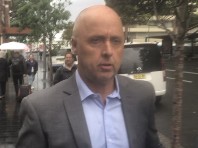 Aron John Degotardi, 52, of Anna Bay, outside Manly Local Court on April 30. He has pleaded not guilty to 42 counts of dishonestly obtaining financial advantage by deception over an alleged holiday rental scam on Sydney's northern beaches. Picture: Manly Daily