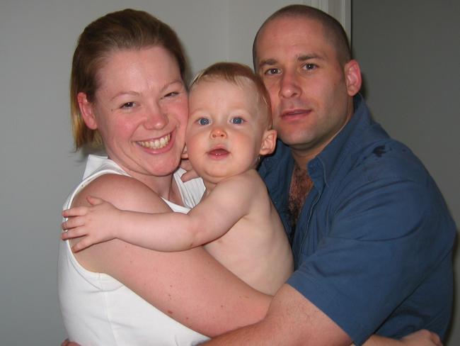 Imogen Wills and Dave Wills with their son Benny who died at just four-years-old. Picture: Supplied