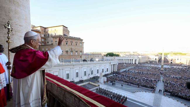 Pope Leo XIV received an emotional response. (Photo by Handout / VATICAN MEDIA / AFP)