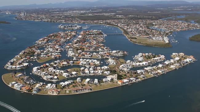 An aerial view of Sovereign Islands in 2014. Pic: Mike Batterham.