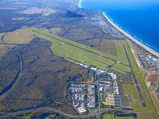 An artist's impression shows what the Sunshine Coast Airport will look like once the expansion work is completed. Picture: Contributed