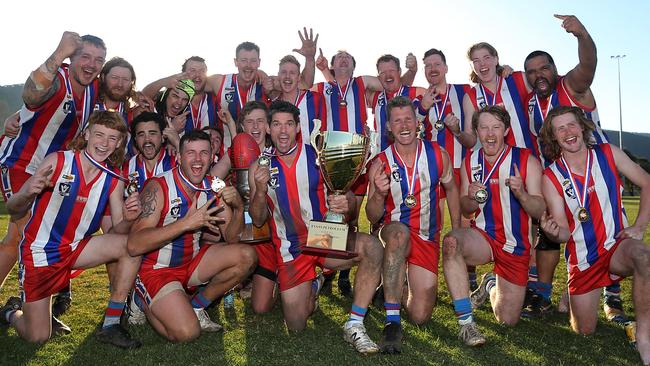 Lindenow South went from bottom to top to win the Omeo District league premiership. Picture Yuri Kouzmin