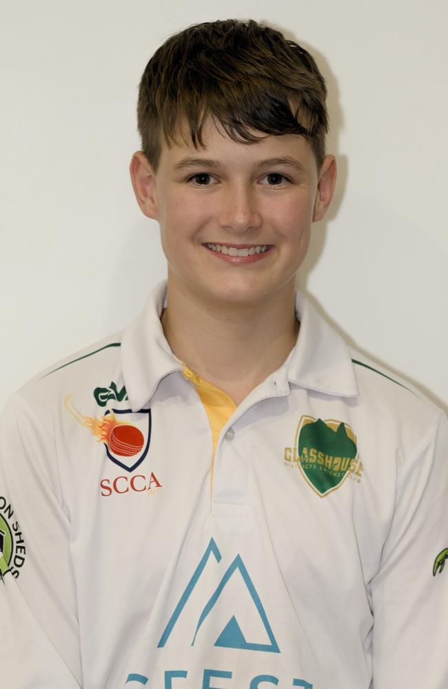 Glasshouse junior cricketer Jayden Merritt.