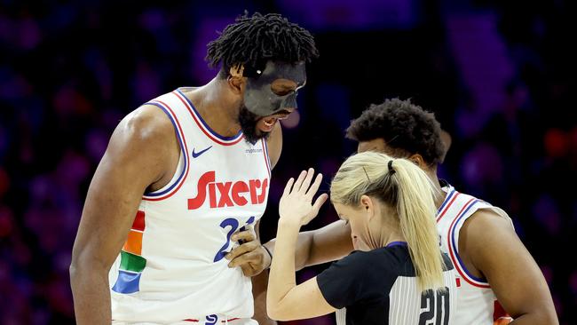 Embiid exploded on the refs. Emilee Chinn/Getty Images/AFP