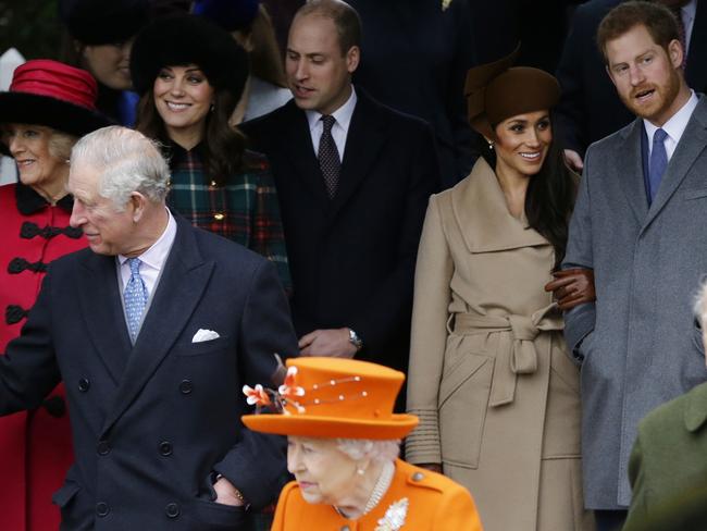 The royal family at Christmas. Picture: AP Photo/Alastair Grant, file.