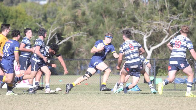 Fergus Gillan with the ball earlier this year. Picture by Richard Gosling