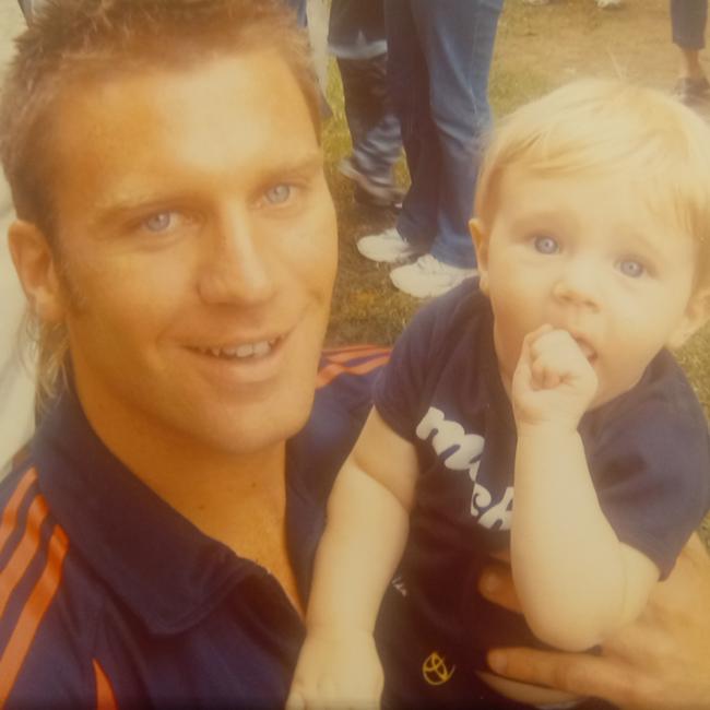 Scott Welsh with a baby Tyler Picture: Supplied