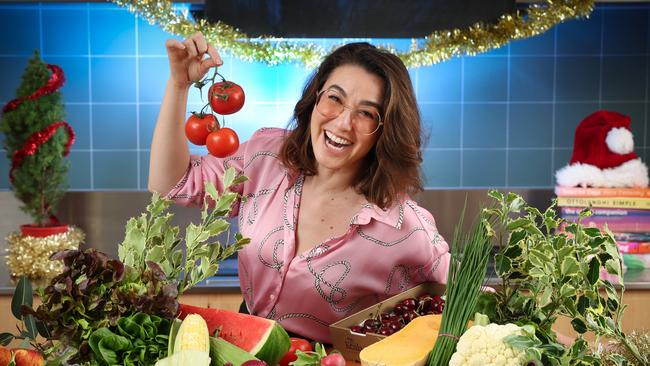 Hold for Sat/Sun paper. Melbourne cook Alice Zaslavsky's veg-mas. Ex-MasterChef Australia star and cookbook author Alice Zaslavsky shares how to throw the ultimate Veg-Mas (Veggie Christmas).                                                              Picture: David Caird