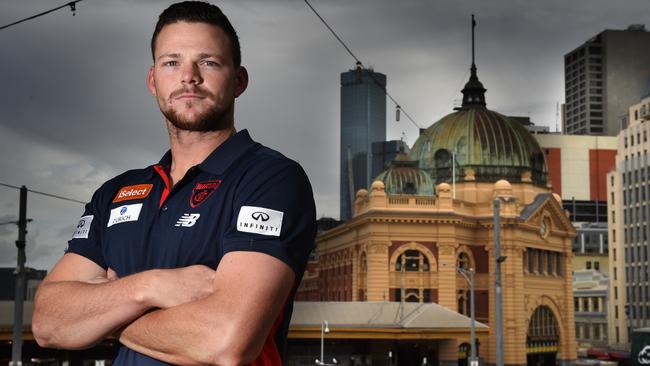 Steven May in his new colours and his new city. Picture: Tony Gough