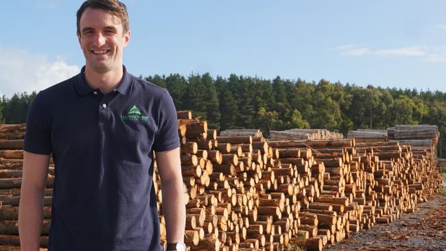 Alliance Timber Group operations manager Zac Westwick at the newly recommissioned Dartmoor Mill. Picture: Jessica Ball