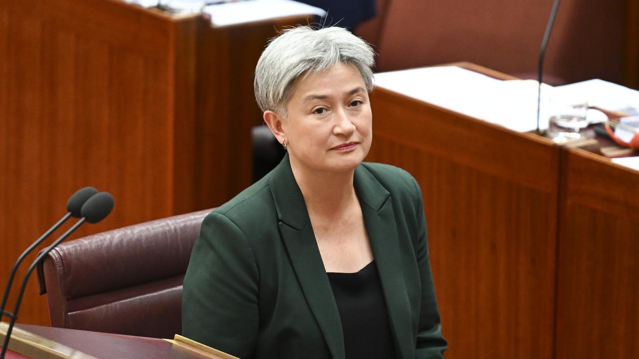 Foreign Affairs Penny Wong said Australia would support motions which encouraged peace in the conflict zone. Picture: NewsWire/ Martin Ollman