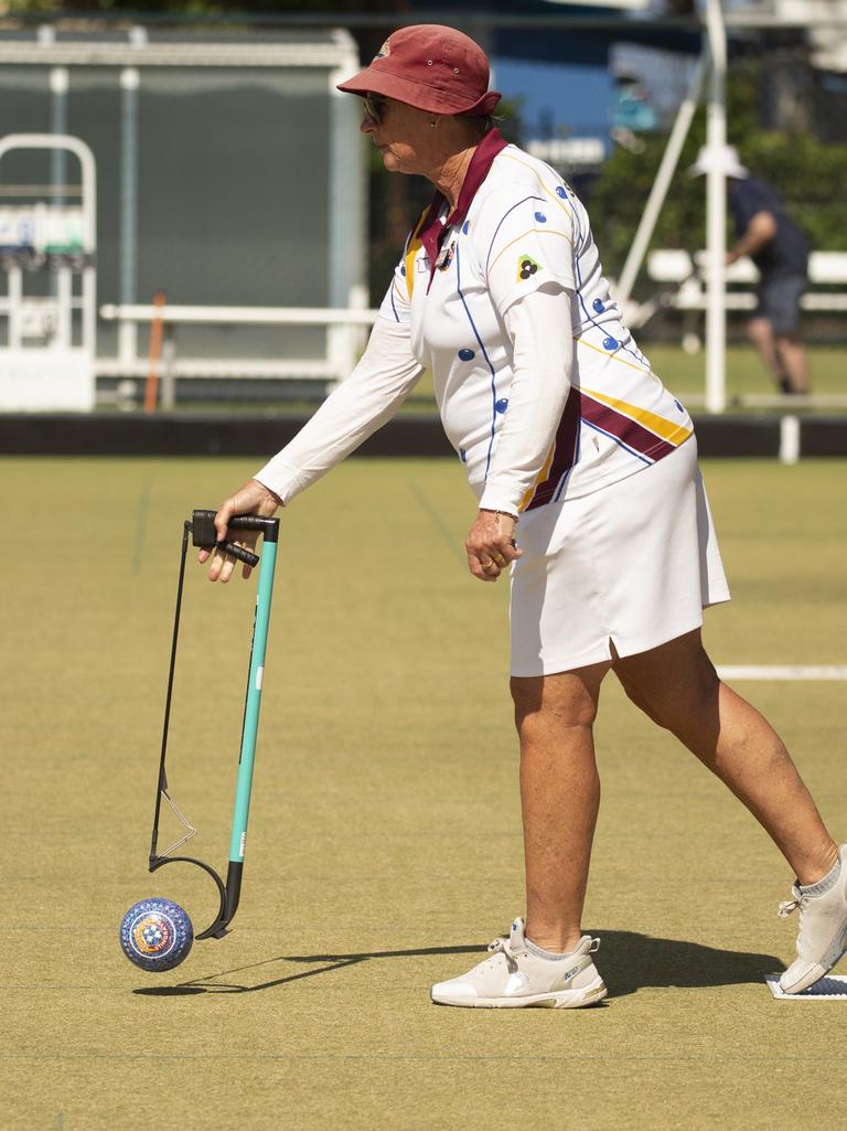 The ladies pairs lawn bowls will be played from 2pm at Broadbeach Bowls Club. Picture: Glenn Campbell