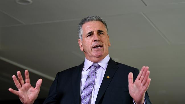 Queensland Shadow Minister for Rural and Regional Affairs Dale Last speaks during a press conference at Parliament House. Picture: NCA NewsWire / Dan Peled