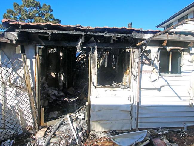 The fire reduced the house down from four bedrooms to just one.