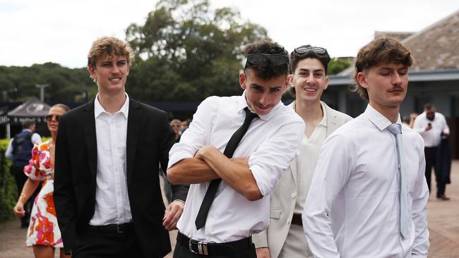 Racegoers enter prior to racing. Picture: Jeremy Ng/Getty Images