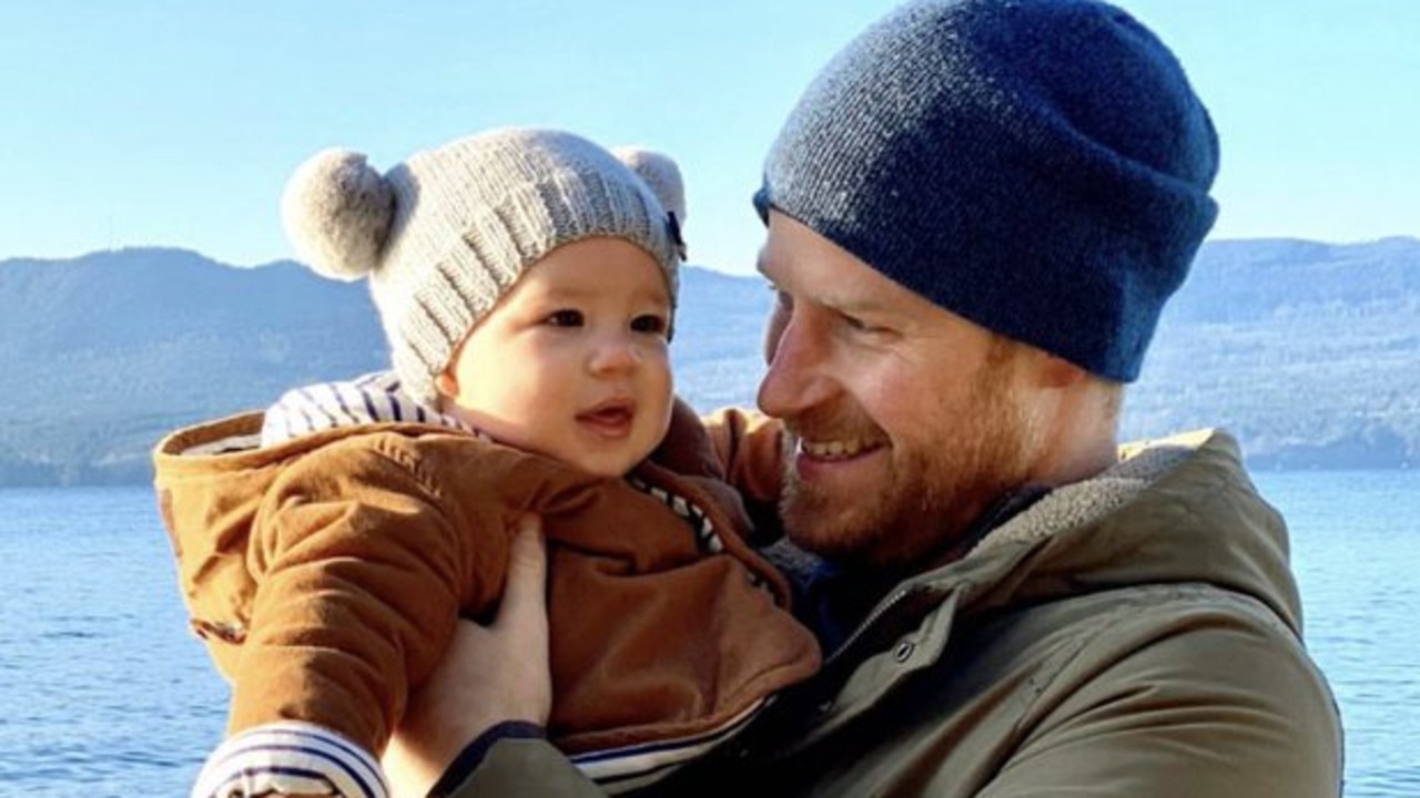 Prince Harry and son Archie during their Canadian vacation. Picture: Sussex Royal