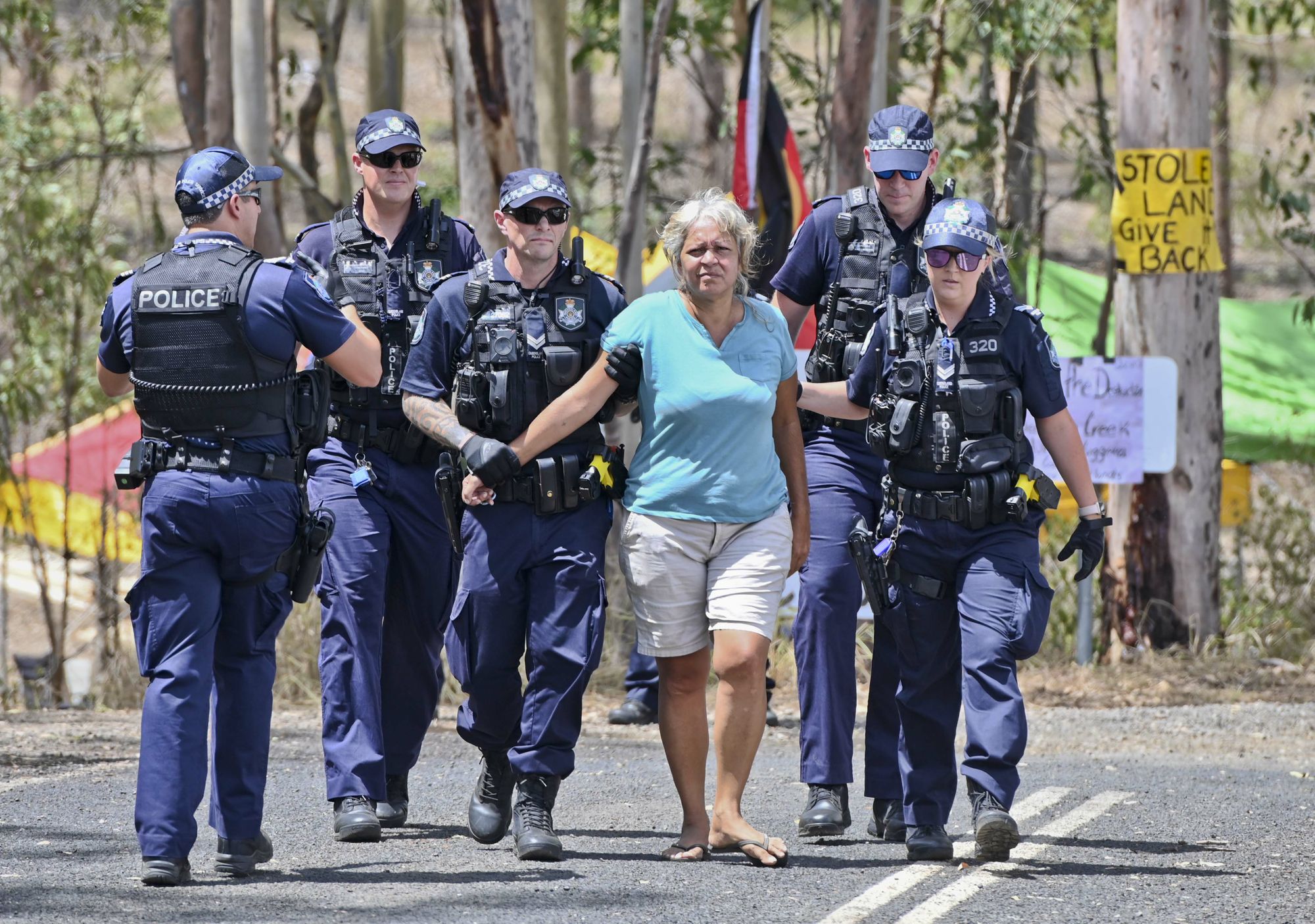 Deebing Creek Aboriginal protest camp broken up by police. Picture: Cordell Richardson