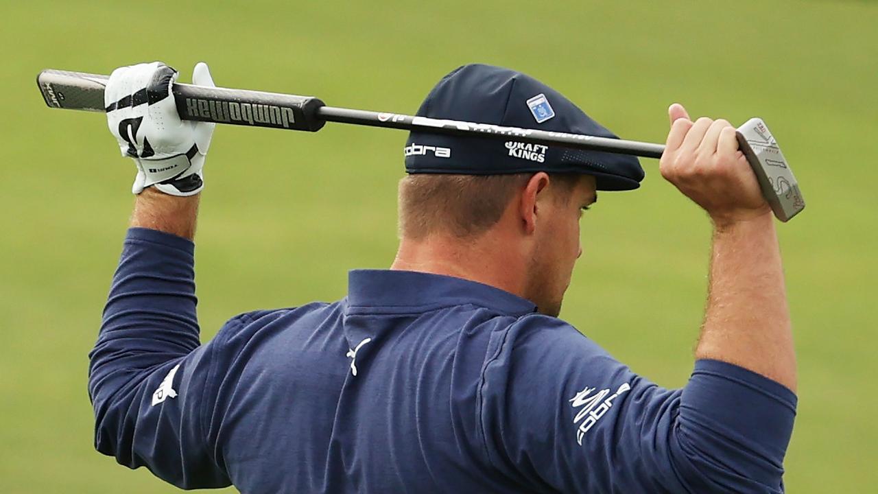 Bryson DeChambeau just avoided missing the cut. (Photo by Patrick Smith/Getty Images)