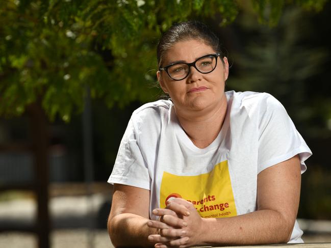 Melissa Kingston-Lee is part of Parents for Change, a group that is calling on the parties to commit to more youth mental health funding. Picture: Naomi Jellicoe