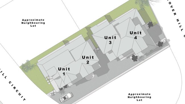 A development application has been lodged with Byron Shire Council, seeking approval of a four-dwelling development in Bangalow.