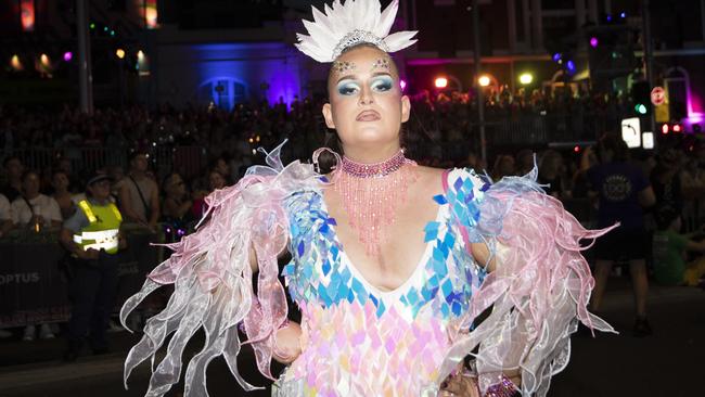 Sequins and feathers are always a big hit at Mardi Gras. Picture: Monique Harmer