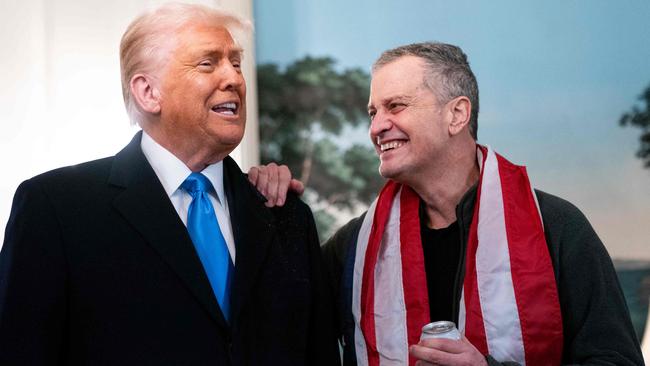 President Donald Trump welcomes former detainee Marc Fogel to the White House after he was freed from Russia on Tuesday night. Picture: AFP