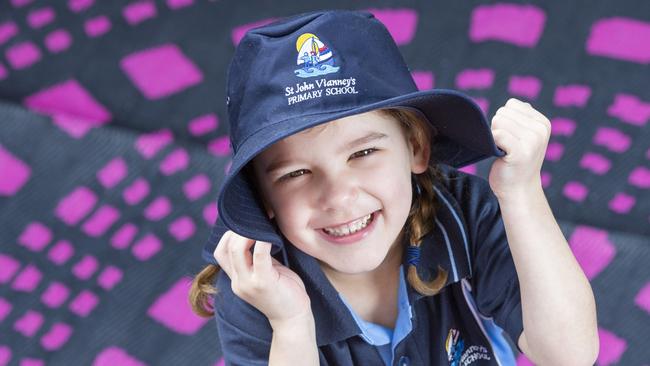 St John Vianney's Primary School prep student Savannah, 5. Picture: Renae Droop