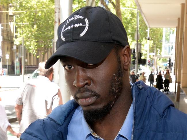 MELBOURNE, AUSTRALIA - NewsWire Photos FEBRUARY 02, 2024:  Habib Musa, 27, leaves the Melbourne Magistrates' Court after being charged with arson following a blaze at Caulfield burger shop Burgertory. Picture: NCA NewsWire / Andrew Henshaw