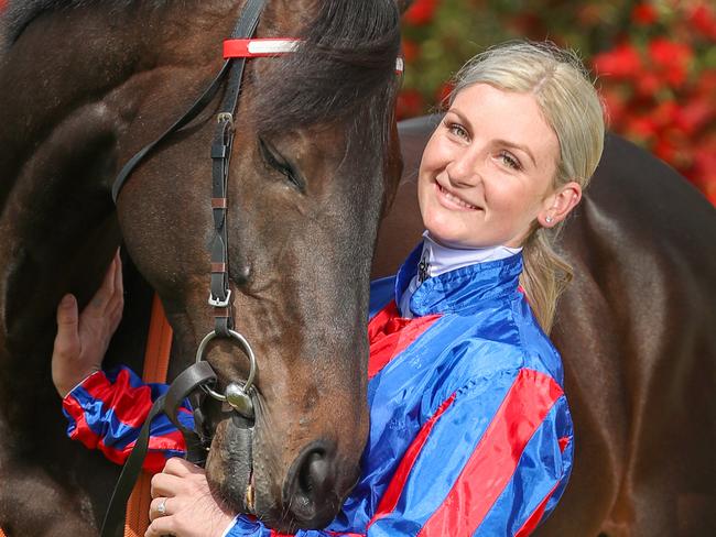 Melbourne Cup Jockey Jamie Kah and horse Prince of Arran at Werribee international Stables. Picture: Alex Coppel.