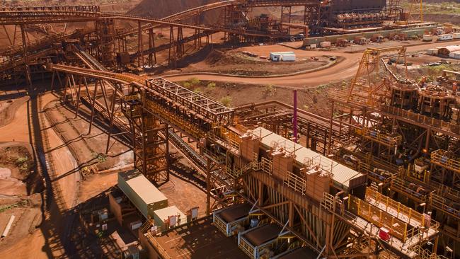 The ore processing facility at Fortescue’s Cloudbreak mine in the Pilbara.