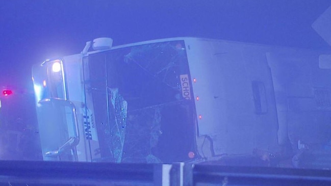 Photos from the crash site reveal foggy conditions. Picture: 9 News