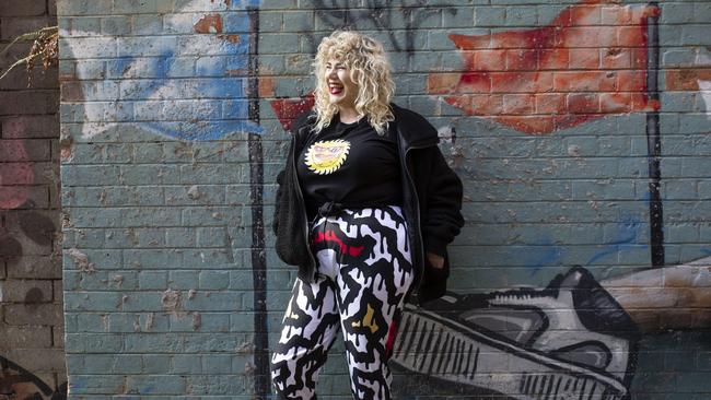 Catwalk ready: Phoebe Sheehy prepares to showcase her new Phoebe Paradise collection, Photographed at the Tryp Hotel. Photo: Russell Shakespeare