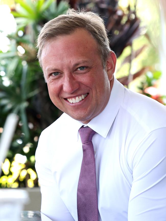 Queensland Premier Steven Miles campaigning in Rockhampton on Tuesday. Picture: Adam Head