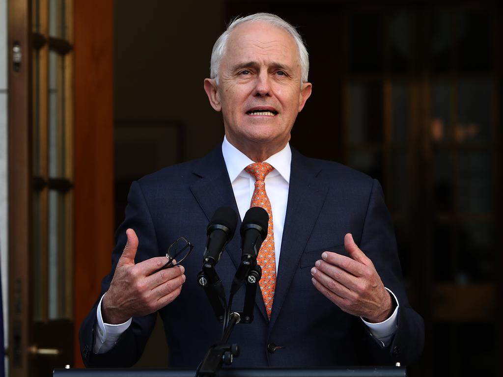 PM Malcolm Turnbull holding press conference at Parliament House in Canberra. Picture Kym Smith