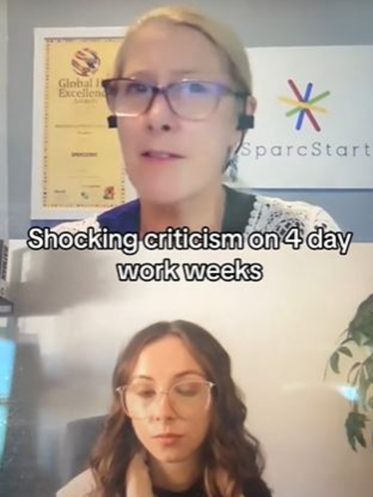 The CEO claimed she didn’t understand what she was meant to do on day 5 if she got all her work done in four days. Picture: TikTok/gabrielle_judge