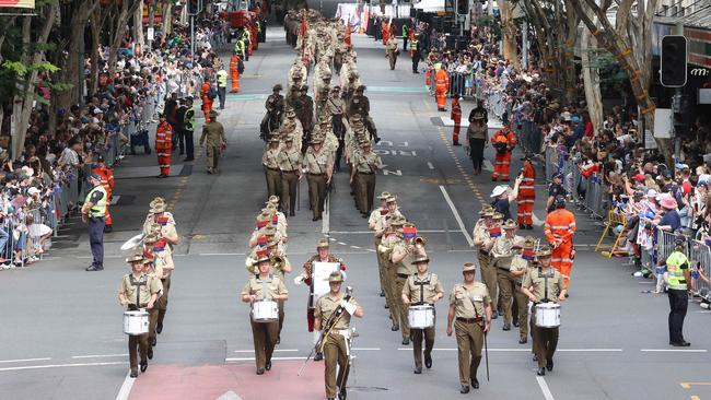 ANZAC day march, Brisbane. Picture: Liam Kidston
