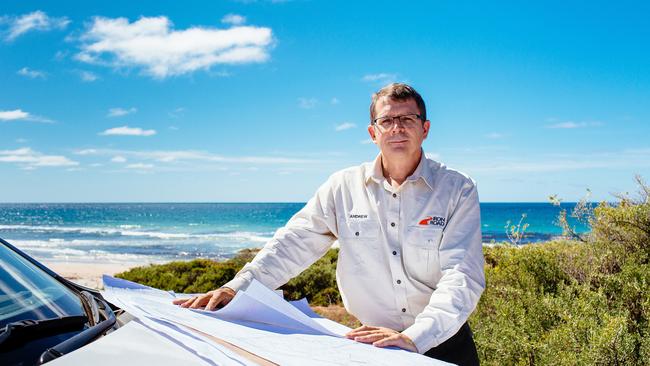 Andrew Stocks, managing director, Iron Road, at the Central Eyre Iron Project.