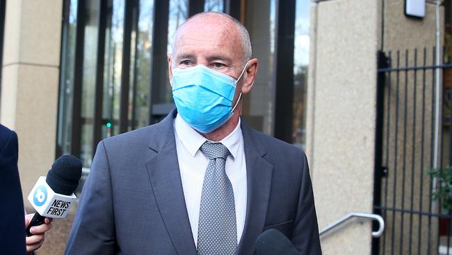 Chris Dawson leaves the Supreme Court in Sydney on Monday. Picture: NCA NewsWire / Nikki Short