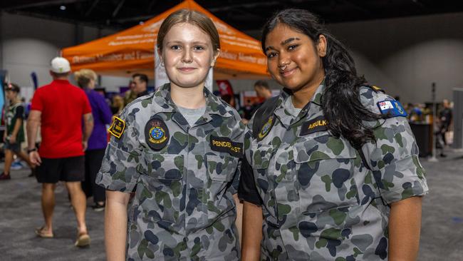 Natalie Pendergast and Abi Arulkumar. Picture: Pema Tamang Pakhrin