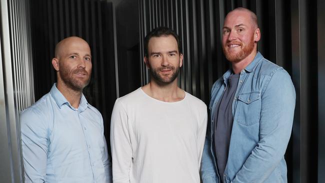 Jarrad McVeigh, Jordan Lewis and Jarryd Roughead. Picture: David Crosling