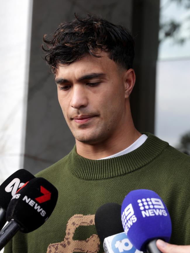 Joseph Suaalii apologised to teammates on Thursday morning. Photo: Jane Dempster/Daily Telegraph.