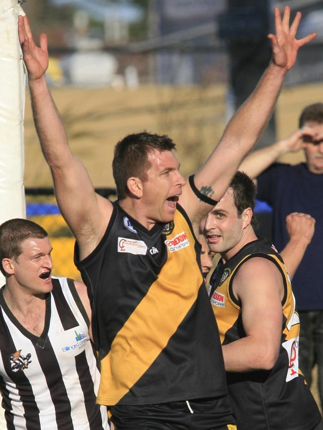 Danny Nolan celebrates on the final siren.