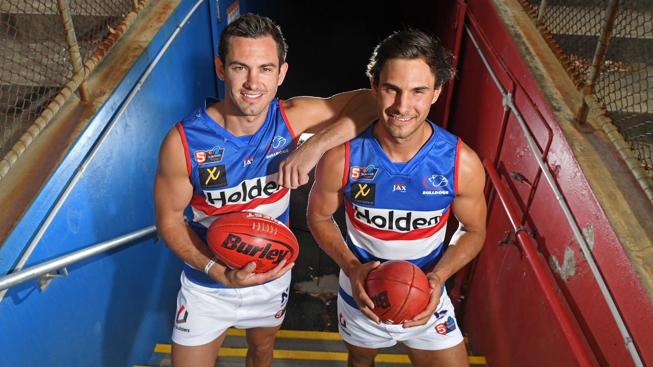 it seems Central District isn’t too happy Daniel and Troy Menzel have joined the Eagles. Picture: Tom Huntley