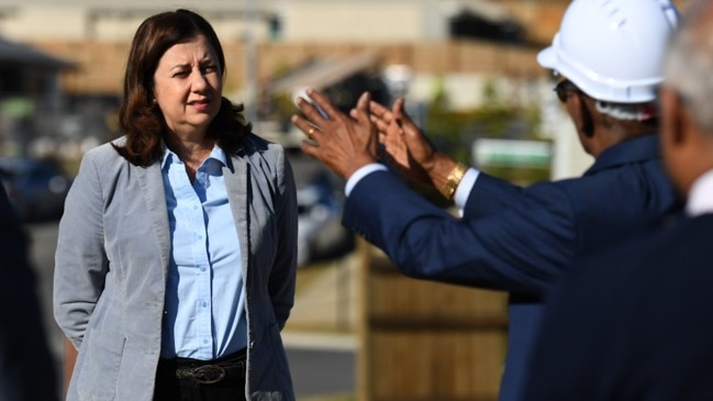 Premier Annastacia Palaszczuk reacts to Victoria COVID-19 outbreak