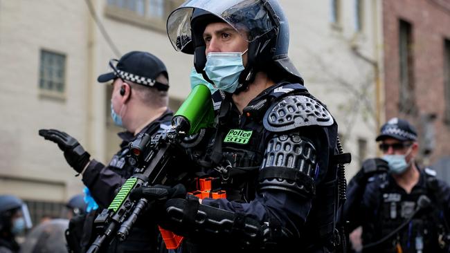 The Public Order Response Team formed in 2011. Picture: Darrian Traynor/Getty Images