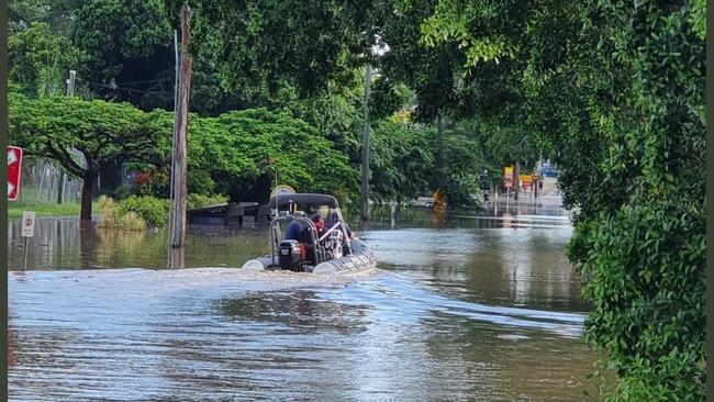 A rescue in the Mary River on Sunday. Picture: Supplied