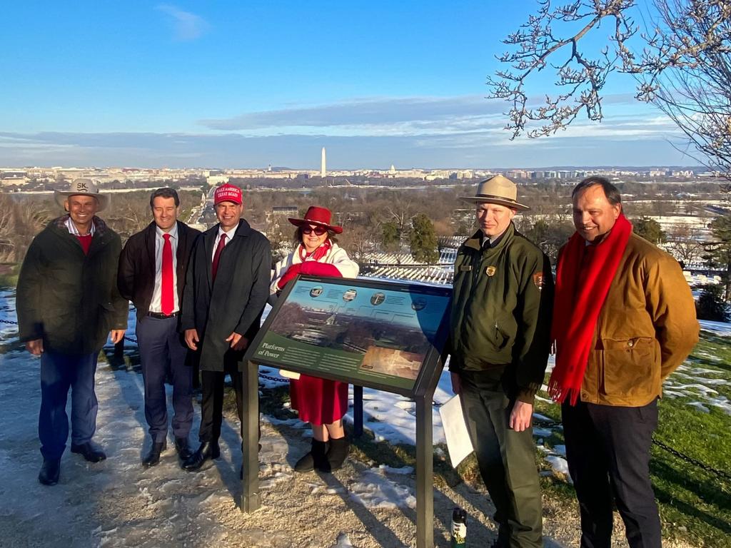 Gina Rinehart visits the Arlington National Cemetery during her visit. Picture: LinkedIn